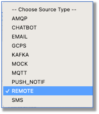 Source type REMOTE